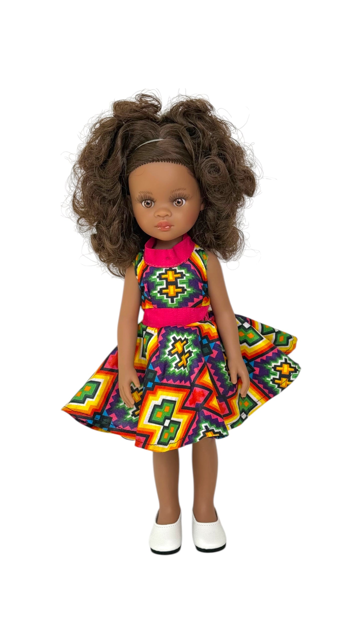 Pink Power with Afro Print Vibes – Doll Outfit
