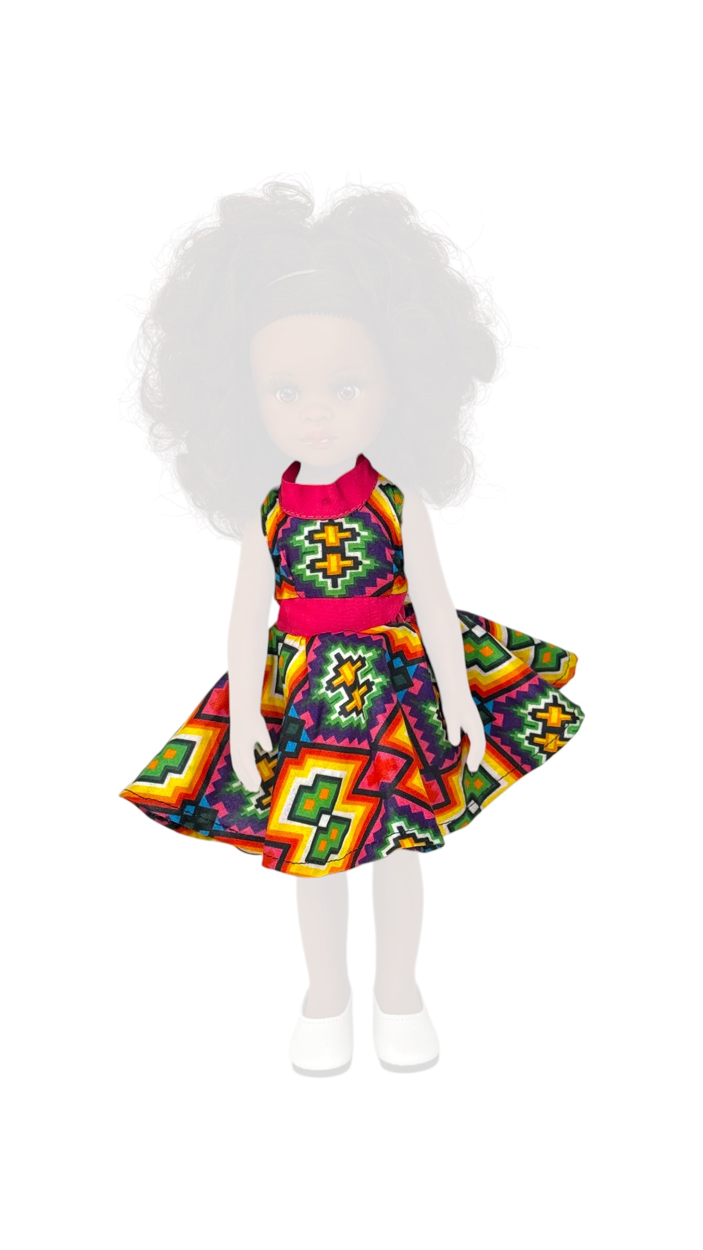 Pink Power with Afro Print Vibes – Doll Outfit