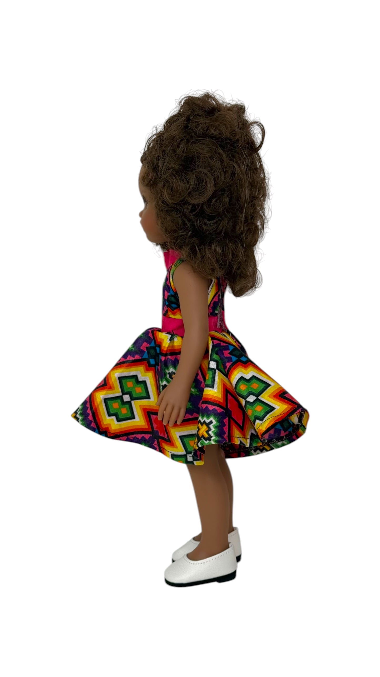 Pink Power with Afro Print Vibes – Doll Outfit