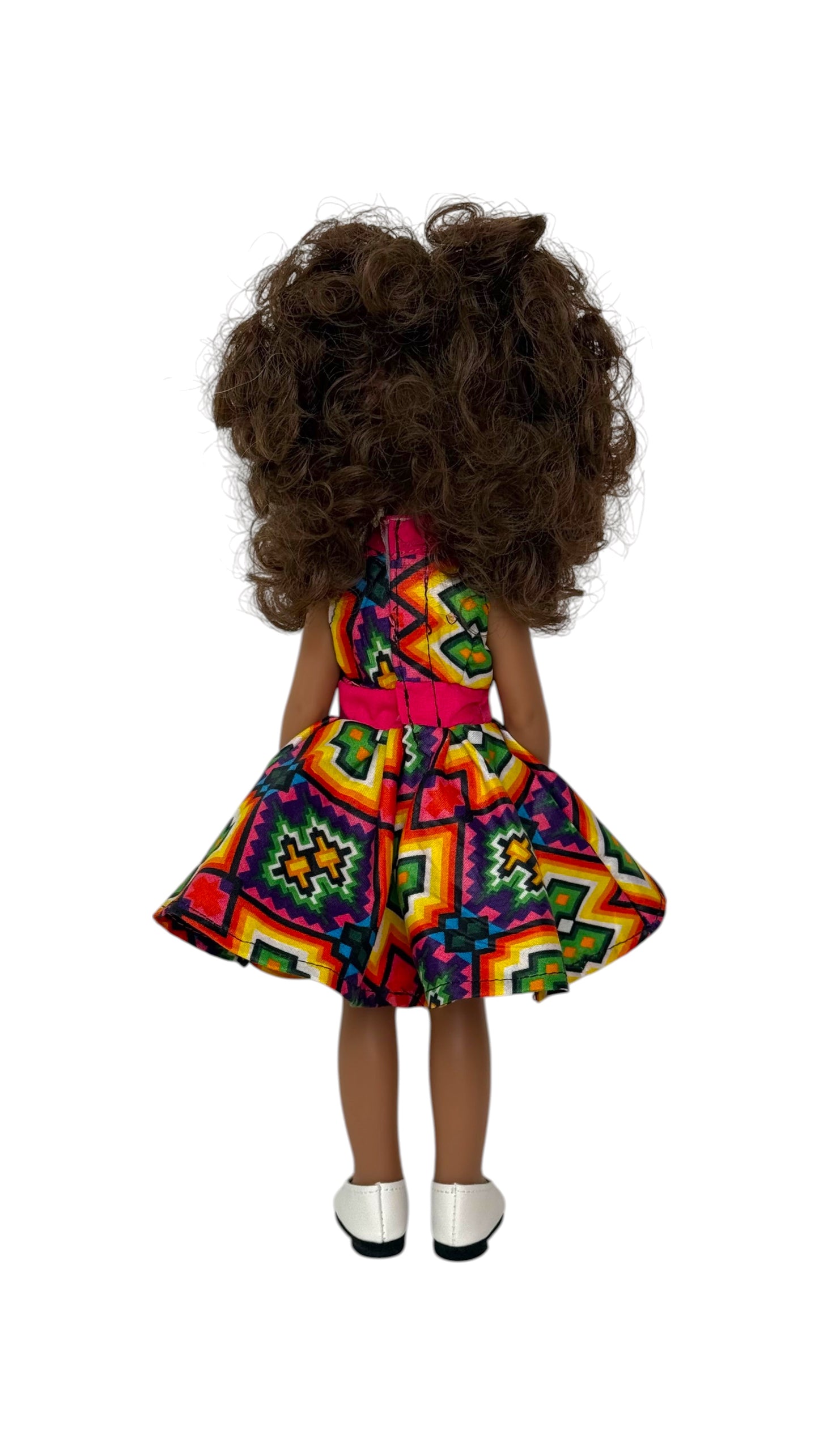 Pink Power with Afro Print Vibes – Doll Outfit